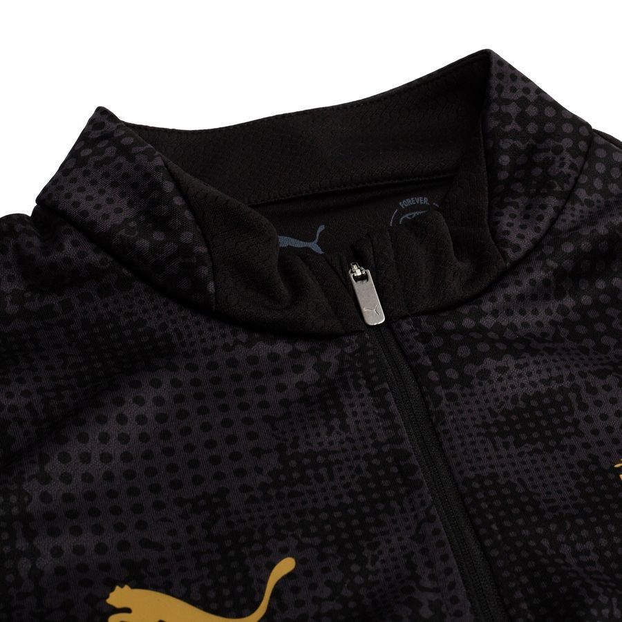 RC Lens Training Shirt 1/4 Zip - PUMA Black/Matte Gold - Men's-SoccerKits Hub | Buy Soccer Jerseys Online